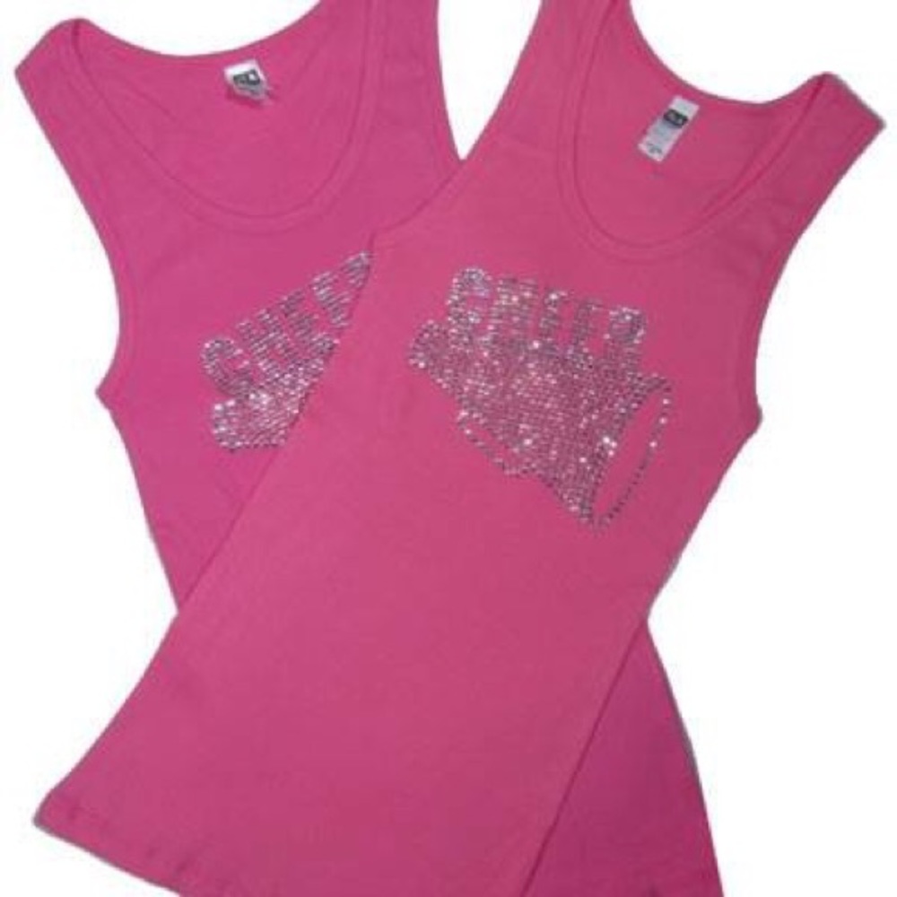 Cheer Megaphone Crystal Tank Top